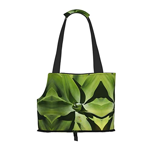 Hundetragetasche, Motiv: grüne Pflanze mit langen Blättern, bedruckt, leicht, vielseitig, tragbar, weich, Tier, bequeme Taschen für kleine Haustiere von MANLUU