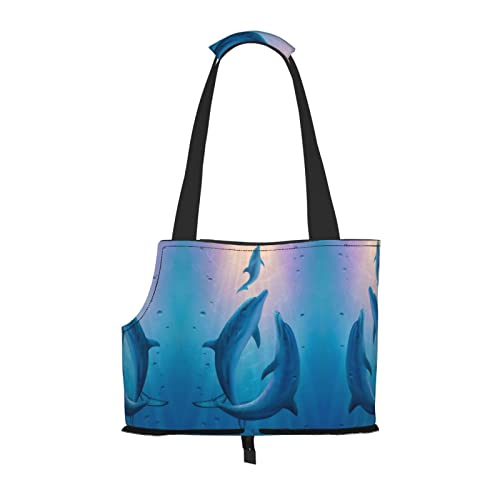 Hundetragetasche, niedlicher Delfin-Druck, leicht, vielseitig einsetzbar, tragbar, weich, Tier, bequeme Taschen für kleine Haustiere Hundetragetasche, niedlicher Delfin-Druck, leicht, vielseitig einsetzbar, tragbar, weich, Tier, bequeme Taschen für kleine Haustiere von MANLUU