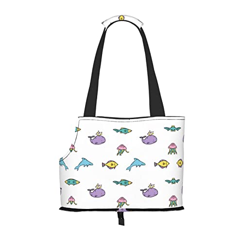 Hundetragetasche, niedlicher Fischdruck, leicht, vielseitig, tragbar, weich, Tier, bequeme Taschen für kleine Haustiere Hundetragetasche, niedlicher Fischdruck, leicht, vielseitig, tragbar, weich, Tier, bequeme Taschen für kleine Haustiere von MANLUU
