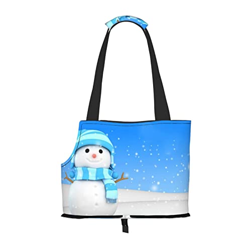 Hundetragetasche, niedlicher Schneemann und Schnee, bedruckt, leicht, vielseitig einsetzbar, tragbar, weich, Tier, bequeme Taschen für kleine Haustiere Hundetragetasche, niedlicher Schneemann und Schnee, bedruckt, leicht, vielseitig einsetzbar, tragbar, weich, Tier, bequeme Taschen für kleine Haustiere von MANLUU