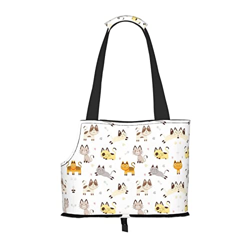 Hundetragetasche mit Cartoons und Katzen, bedruckt, leicht, vielseitig einsetzbar, tragbar, weich, Tier, bequeme Taschen für kleine Haustiere Hundetragetasche mit Cartoons und Katzen, bedruckt, leicht, vielseitig einsetzbar, tragbar, weich, Tier, bequeme Taschen für kleine Haustiere von MANLUU