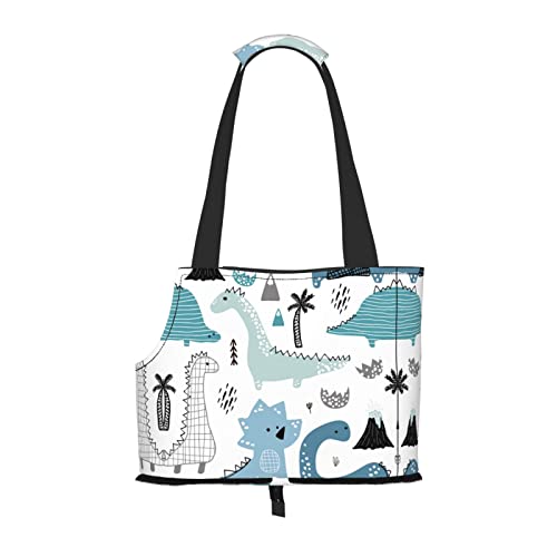 Hundetragetasche mit Dinosaurier-Motiv, leicht, vielseitig, tragbar, weich, Tier, bequeme Taschen für kleine Haustiere von MANLUU
