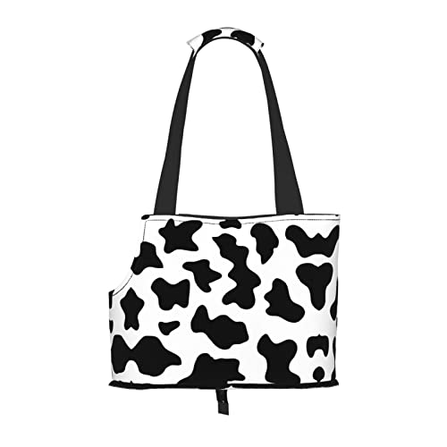 Hundetragetasche mit Kuhpunktmuster, leicht, vielseitig einsetzbar, tragbar, weich, Tier, bequeme Taschen für kleine Haustiere von MANLUU