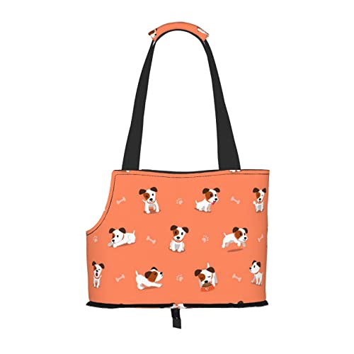 Hundetragetasche mit großen Knochen, bedruckt, leicht, vielseitig, tragbar, weich, Tier, bequeme Taschen für kleine Haustiere von MANLUU