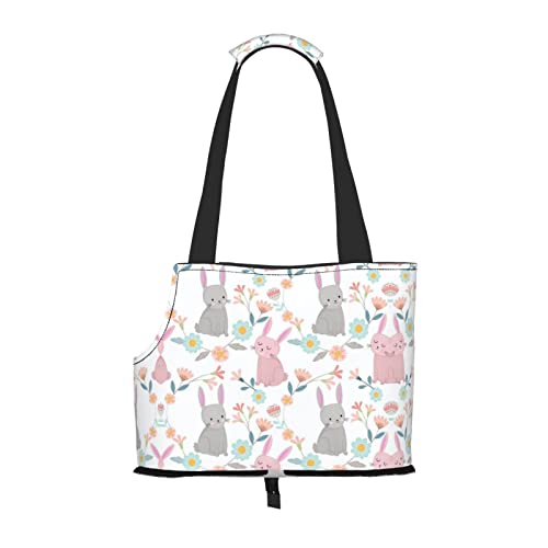 Hundetragetasche mit niedlichem Hasen-Motiv, leicht, vielseitig, tragbar, weich, Tier, bequeme Taschen für kleine Haustiere von MANLUU
