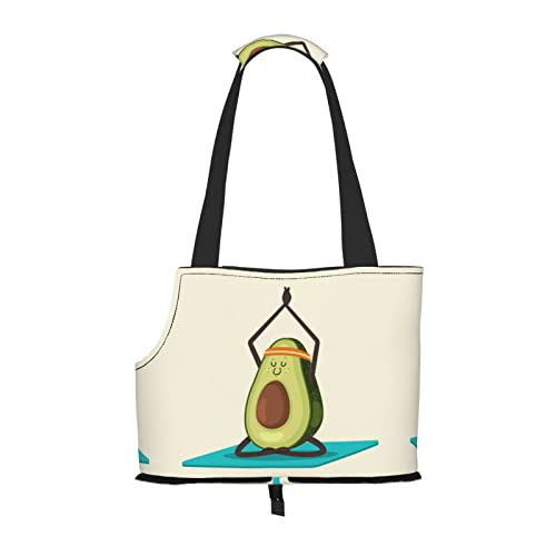 Hundetragetasche mit niedlichem Yoga-Avocado-Druck, leicht, vielseitig, tragbar, weich, Tier, bequeme Taschen für kleine Haustiere Hundetragetasche mit niedlichem Yoga-Avocado-Druck, leicht, vielseitig, tragbar, weich, Tier, bequeme Taschen für kleine Haustiere von MANLUU