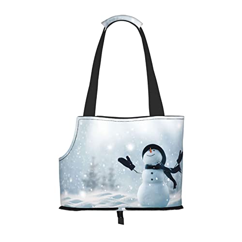 Hundetragetasche mit weihnachtlichem Schneemann bedruckt, leicht, vielseitig einsetzbar, tragbar, weich, Tier, bequeme Taschen für kleine Haustiere Hundetragetasche mit weihnachtlichem Schneemann bedruckt, leicht, vielseitig einsetzbar, tragbar, weich, Tier, bequeme Taschen für kleine Haustiere von MANLUU