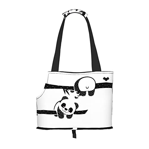 Niedliche Pandas bedruckte Hundetragetasche, leicht, vielseitig einsetzbar, tragbar, weich, Tier, bequeme Taschen für kleine Haustiere von MANLUU
