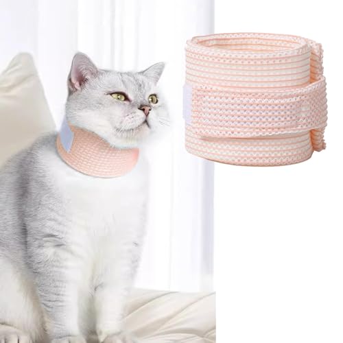 Katzen-Halsbandage, atmungsaktiv und verstellbar, elisabethanisches Halsband für die Genesung nach Operationen, kratzfest, Anti-Leck-Schutz, Zervikalkegel für kleine, mittelgroße und große Hunde, von MANON ROSA