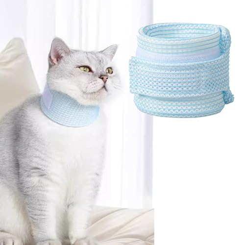 Katzen-Halsbandage, atmungsaktives und verstellbares elisabethanisches Halsband für die Genesung nach Operationen, kratzfest, Anti-Leck-Schutz, Zervikalkegel für kleine, mittelgroße und große Hunde, von MANON ROSA
