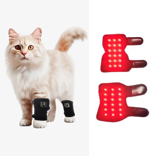 MANON ROSA Haustier-Infrarot-Rotlicht-Therapiegürtel für Indoor-Katzen und kleine Hunde, AC-betriebene tragbare Kniebandage zur Linderung von Gelenkschmerzen, für ältere Katzen, Arthritis von MANON ROSA