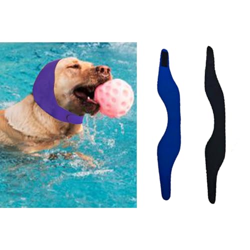 MANON ROSA Hunde-Schwimmkappen, wasserdicht, Allwetter-Schal zum Baden, an regnerischen Tagen, Schwimmen, Ohrenschutz und Reisezubehör für kleine, mittelgroße und große Hunde, Welpen, 2 Stück (1 x von MANON ROSA