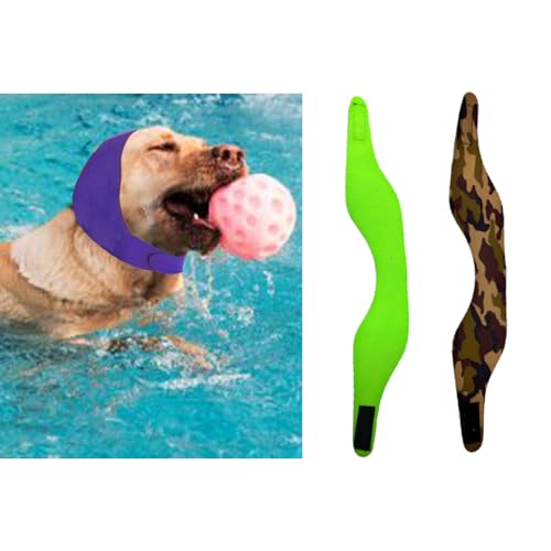 MANON ROSA Hunde-Schwimmkappen, wasserdicht, Allwetter-Schlauchschal zum Baden, an regnerischen Tagen, Schwimmen, Ohrenschutz und Reisezubehör für kleine, mittelgroße und große Hunde, Welpen, 2 Stück von MANON ROSA