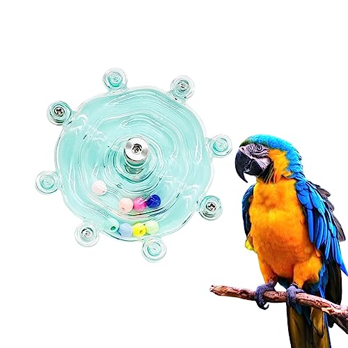 MANON ROSA Vogelspielzeug für Sittiche: buntes interaktives Spinnrad, Rassel und Kauschnabel-Übung für kleine, mittelgroße Papageien, Nymphensittiche, Sittiche, Sittiche, Lovebirds und Angstlinderung von MANON ROSA