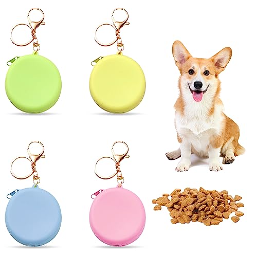 MANOPAWS 4 Stück Silikon-Leckerli-Beutel für Hunde, kleine Tasche, Taschen-Größe, Haustier-Trainings-Leckerli-Tasche, Reißverschluss-Design, geruchlos, wiederverwendbar, Reisetasche, tragbare MANOPAWS 4 Stück Silikon-Leckerli-Beutel für Hunde, kleine Tasche, Taschen-Größe, Haustier-Trainings-Leckerli-Tasche, Reißverschluss-Design, geruchlos, wiederverwendbar, Reisetasche, tragbare von MANOPAWS