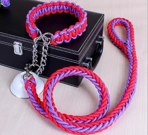 Doppelsträngiges Seil Große Hundeleinen Metall P-Kettenschnalle Nationale Farbe Haustier Zugseil Halsband Set Für Große Hunde 1,2 m Länge Doppelsträngiges Seil Große Hundeleinen Metall P-Kettenschnalle Nationale Farbe Haustier Zugseil Halsband Set Für Große Hunde 1,2 m Länge von MANTOU