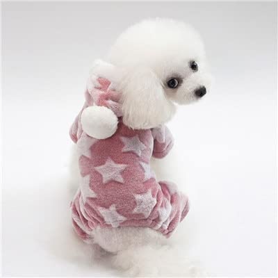 MANTOU Fleece-Hundepyjama-Overall-Winter-Hundekleidung Warmer Overall-Mantel Für Kleine Hunde Hündchen-Katzen-Kleidungs-Overalls von MANTOU