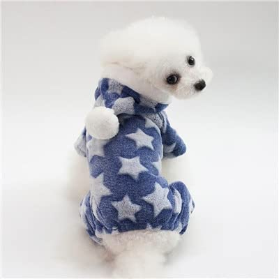 MANTOU Fleece-Hundepyjama-Overall-Winter-Hundekleidung Warmer Overall-Mantel Für Kleine Hunde Hündchen-Katzen-Kleidungs-Overalls von MANTOU