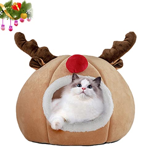 Kürbis-Haustierhaus Weihnachten Katzenbetten Xmas Doggy Cats Iglu-Zelt-Nest-Höhlen-Schlafbett klein von MANYMANY