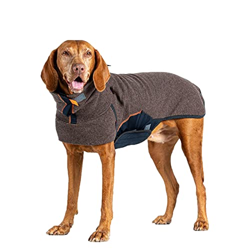 Warmer Hundemantel für kleine mittelgroße Hunde Rollkragen Winterhundejacke Haustier Hund Fleece Plus Size Kleidung mit Geschirrloch Größe XL-5XL von MANYMANY