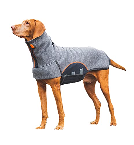 Warmer Hundemantel für kleine mittelgroße Hunde Rollkragen Winterhundejacke Haustier Hund Fleece Plus Size Kleidung mit Geschirrloch Größe XL-5XL von MANYMANY