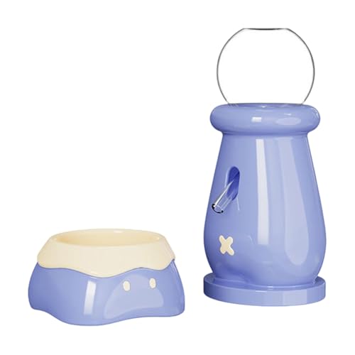 Kleintier-Futternapf-Set, Keramikschale und Vakuum-Wasserspender für Hamster, Rennmäuse, Käfig, Futterzubehör, Kleintier-Futterstation von MARCBUSE