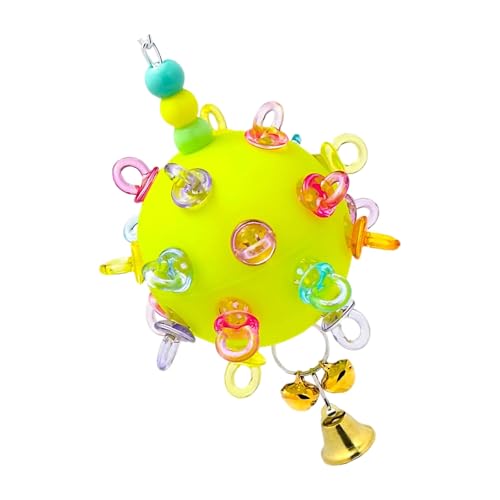 MARCBUSE Lebhafte Farbinteraktion Papageien-Kauspielzeug mit Glocken zum Aufhängen, kaubarer Ball für Vögel, Stressreduzierung, geistige Stimulation, Kauspielzeug für Langeweile MARCBUSE Lebhafte Farbinteraktion Papageien-Kauspielzeug mit Glocken zum Aufhängen, kaubarer Ball für Vögel, Stressreduzierung, geistige Stimulation, Kauspielzeug für Langeweile von MARCBUSE