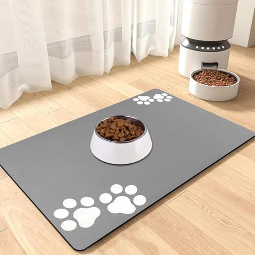 Napfunterlage Hund Futtermatte Katzen: 30x50 cm rutschfeste Katzen Futternapf Unterlage Hundenapf Unterlage - Saugfähig Schnelltrocknend Katzennapf Unterlage Napfunterlage für Katzen Hunde Napfunterlage Hund Futtermatte Katzen: 30x50 cm rutschfeste Katzen Futternapf Unterlage Hundenapf Unterlage - Saugfähig Schnelltrocknend Katzennapf Unterlage Napfunterlage für Katzen Hunde von MARIBUR