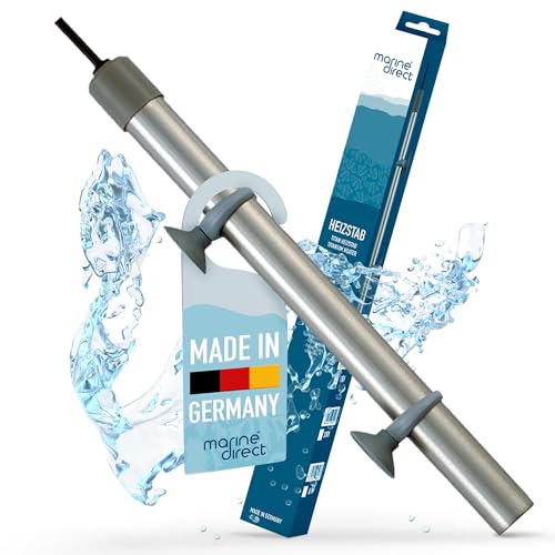 Marine Direct – Titanheizstab 300W für Süß- & Meerwasser-Aquarien – Aquarium Heizung mit Saugnäpfen – Heizstab absolut unzerbrechlich & sicher im Betrieb – Made in Germany von Marine Direct