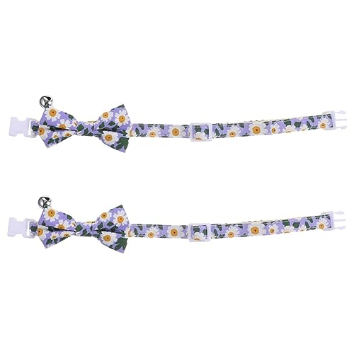MARMERDO 2St Türdekoration verstellbares Halsband für Hund Tier kostüm tierkostüm Katzenhalsband mit Fliege süßes Katzenhalsband Karikatur Zubehör kleine Sonnenblume schmücken Krawatte von MARMERDO