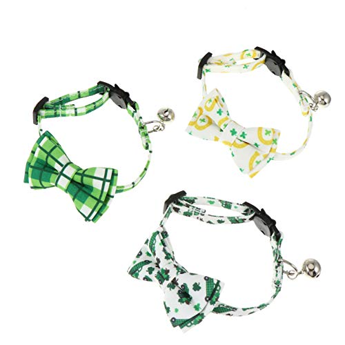 MARMERDO 3st Haustierhalsband St. Patricks Day Katze Fliege Für Katzenfliegen Hund St. Patricks Day Kostüme St. Patricks Day Kätzchenhalsband Kleidung Reine Baumwolle Hündchen von MARMERDO