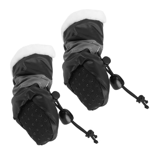 MARMERDO 4 Stück Schuhe Für Hunde Hund Fuß Abdeckung Warme Schneehaustierstiefel Haustier Kurze Stiefel Hundestiefel & Pfotenschützer Hund Schneeschuh Flauschige Hundepfote von MARMERDO