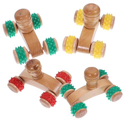 MARMERDO 4 Stück Trainingsspielzeug Für Papageien Sittiche Vogelkäfig Spielzeug Holzrücken Spielzeug Für Vögel Haustier-papageienspielzeug Roller Skates Hölzern Mini von MARMERDO