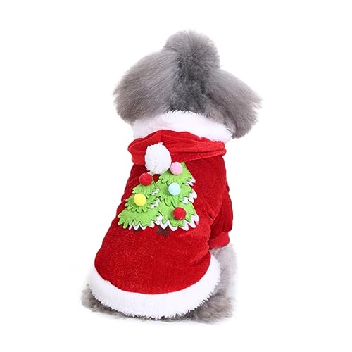 MARMERDO Hund Weihnachtstuch Kostüme Weihnachtsoutfit für Hunde Hunde-Pyjama süße Hunde Hoodies Outfitt Kleidung Kleider Haustier-Partykostüm Party-Hundetuch Kürbis Verwandlungs-Outfit rot von MARMERDO