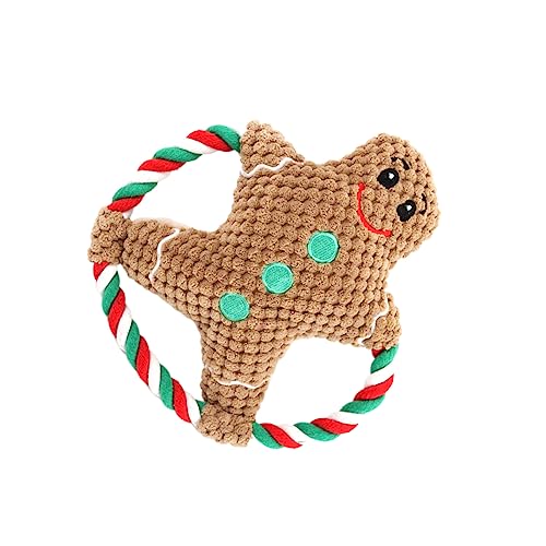 MARMERDO weihnachtliches Zähneknirschen Soundspielzeug Dog chew Toy hundekauspielzeuge Beißspielzeug für Welpen Weihnachtswelpen beißendes Spielzeug Plüschtier Weihnachten von MARMERDO