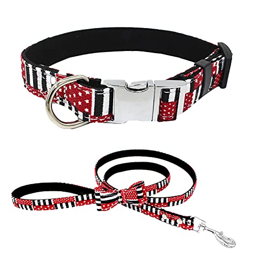 MARMODAY 1 Set verstellbare Hundehalsbänder aus Stoff, bequemes Halsband, sehr hell, personalisierbar, mit Metallschnalle von MARMODAY