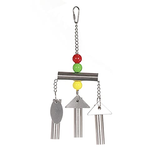 MARMODAY Edelstahl Glocken Spielzeug mit süßem Sound für Vogel Papageien Aras Ara Afrikanisch von MARMODAY