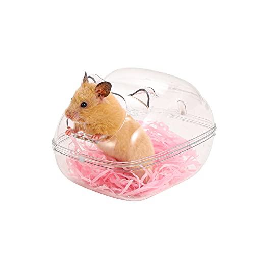 MARMODAY Hamster Sandbad Behälter Transparent Kunststoff Toilette mit Schaufel Set für Kleintiere Käfig Zubehör L von MARMODAY