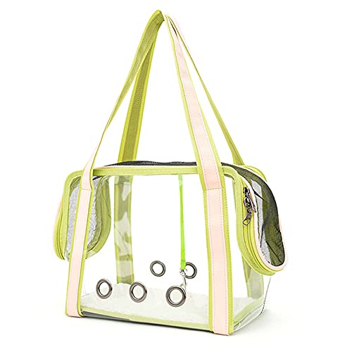 MARMODAY Rucksäcke für kleine Hunde und Katzen, tragbar, mit Haustierbedarf, Tasche für kleine Haustiere, Rosa / Grün von MARMODAY