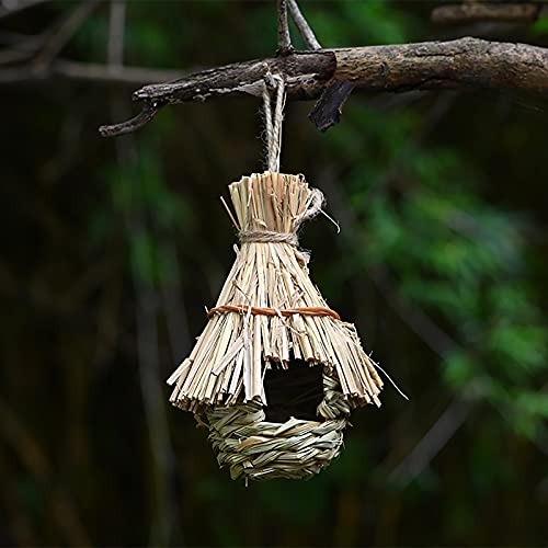 MARMODAY Vogelhäuser Vogelnester Kolibri Haus handgewebt für Outdoor Garten Terrasse Hängende Natur Haustier Haus von MARMODAY