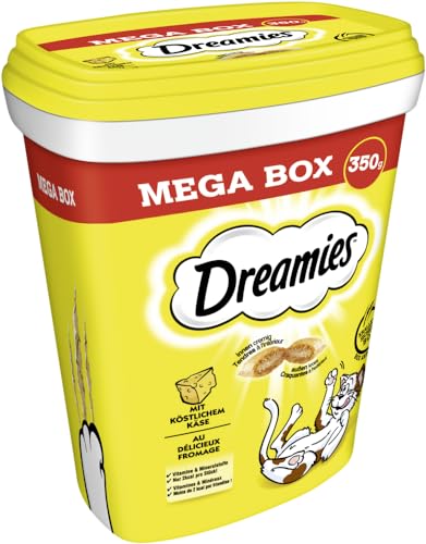 DREAMIES Mega Box mit Käse 1 x 350g, Katzensnack, Leckerlis von Mars