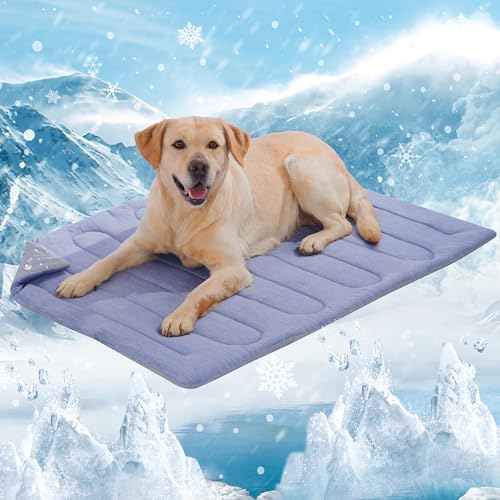 MARUNDA Kühlmatte für Hunde, 91,4 x 61 cm, dick, wasserdicht, Kühlmatte für extra große Hunde, Q-MAX>0,5, eiskühler Stoff, kühl bei Kontakt, leicht waschbar, Haustierunterlage im Sommer (91,4 x 61 cm MARUNDA Kühlmatte für Hunde, 91,4 x 61 cm, dick, wasserdicht, Kühlmatte für extra große Hunde, Q-MAX>0,5, eiskühler Stoff, kühl bei Kontakt, leicht waschbar, Haustierunterlage im Sommer (91,4 x 61 cm von MARUNDA