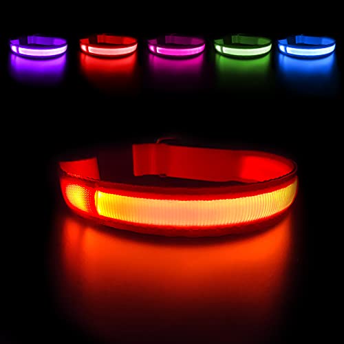 MASBRILL Hundehalsband Leuchtend USB Aufladbar Wasserdichtes LED Leuchthalsband für Kleine Mittlere Große Hunde Einstellbar Sicherheit Hundehalsband mit 3 Beleuchtungsmodi - Orange - L MASBRILL Hundehalsband Leuchtend USB Aufladbar Wasserdichtes LED Leuchthalsband für Kleine Mittlere Große Hunde Einstellbar Sicherheit Hundehalsband mit 3 Beleuchtungsmodi - Orange - L von MASBRILL