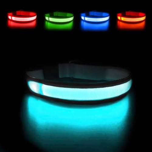 MASBRILL Leuchthalsband Hund, Hundehalsband Leuchtend Aufladbar USB-C, LED Halsband für Hunde Einstellbare Wasserdicht, Halsband Hund Leuchtend 3 Lichtmodi für Kleine Mittlere Große Hunde(Schwarz M) MASBRILL Leuchthalsband Hund, Hundehalsband Leuchtend Aufladbar USB-C, LED Halsband für Hunde Einstellbare Wasserdicht, Halsband Hund Leuchtend 3 Lichtmodi für Kleine Mittlere Große Hunde(Schwarz M) von MASBRILL