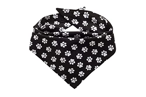 Hunde Bandana Kopftücher Hundehalstuch Dreieckstuch für Kleine, Mittelgroße und Große Hunde (Schwarz, L) von MATE FOR DOGS