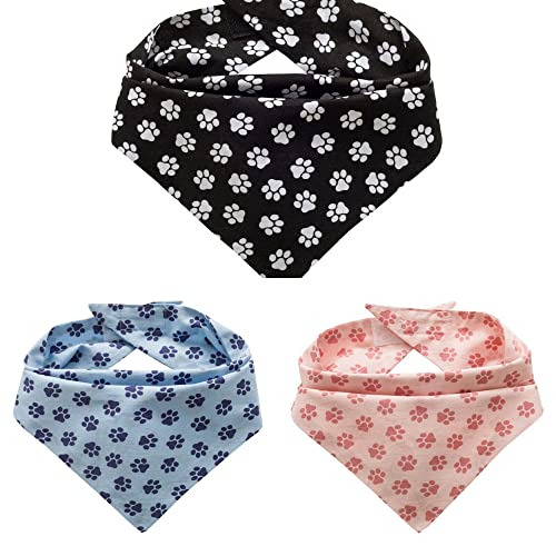 Hunde Bandana Kopftücher Hundehalstuch Dreieckstuch für Kleine, Mittelgroße und Große Hunde (Schwarz, S) von MATE FOR DOGS