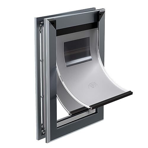 MAVRICFLEX Wetterfeste Hundetür mit doppeltem Schiebeschloss, energieeffizient, Robustes Aluminium, große Hundetür, einfache Installation, magnetische Doppelklappen, robuste Hundetür für Hunde bis zu MAVRICFLEX Wetterfeste Hundetür mit doppeltem Schiebeschloss, energieeffizient, Robustes Aluminium, große Hundetür, einfache Installation, magnetische Doppelklappen, robuste Hundetür für Hunde bis zu von MAVRICFLEX