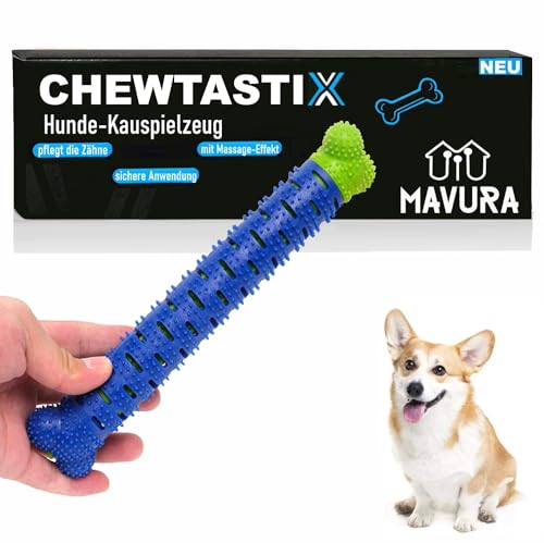 MAVURA CHEWTASTIX Hunde Zahnbürste Zahnsteinentferner Zahnpflege Gummi, Kau Knochen Reinigung Mundgeruch Kauknochen von MAVURA