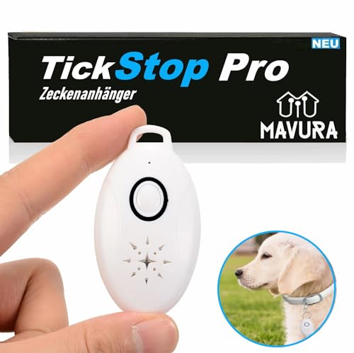 MAVURA TickStop Pro Zecken Flöhe Ultraschall Halsband Zeckenschutz, Zeckenhalsband Ungezieferschutz Hunde Katzen Anhänger von MAVURA