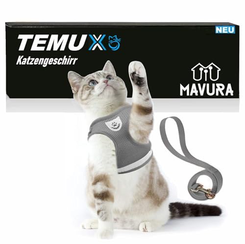 TEMUX Katzengeschirr Welpengeschirr Katzengarnitur Brustgeschirr TEMUX Katzengeschirr Welpengeschirr Katzengarnitur Brustgeschirr von MAVURA